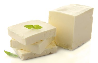 Beyaz izole lezzetli tereyağı