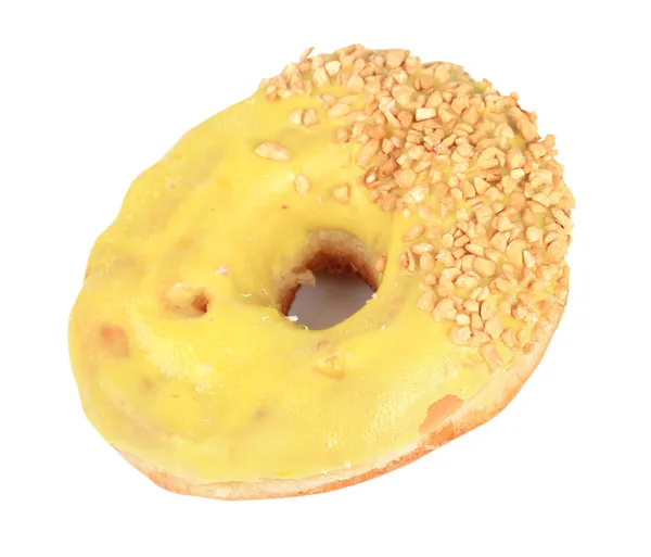 Zoete donut geïsoleerd op wit — Stockfoto