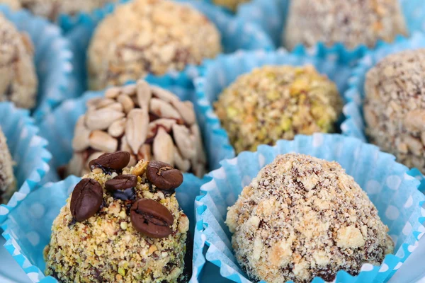 Conjunto de caramelos de chocolate, de cerca —  Fotos de Stock