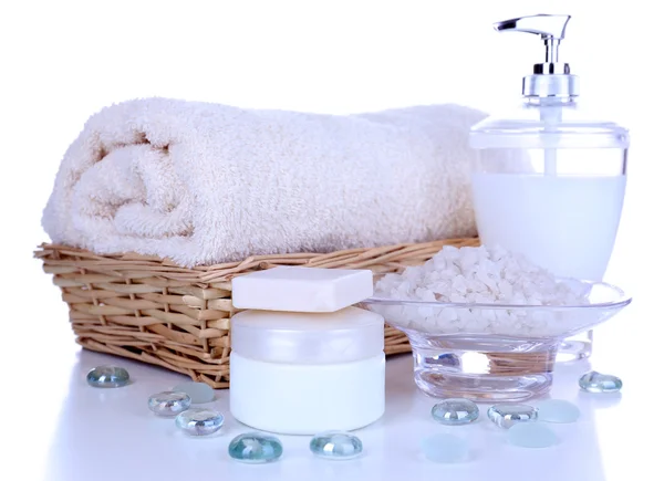 Accesorios de baño aislados en blanco — Foto de Stock