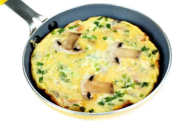 Omelette aux champignons gros plan — Photo