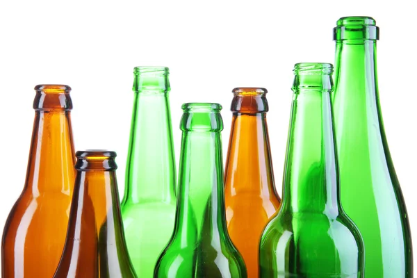 Glass bottles isolated on white — Stock Photo, Image