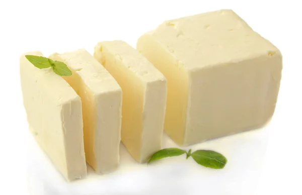 Leckere Butter isoliert auf weiß — Stockfoto