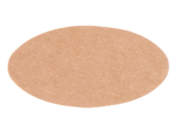 Etiqueta marrón aislada en blanco — Foto de Stock