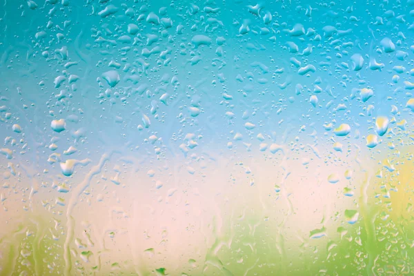 Glass with natural water drops — Stock Photo, Image