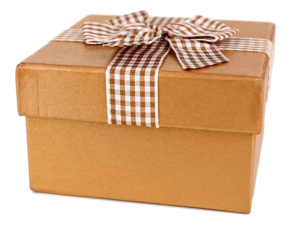 Caja de regalo aislada en blanco — Foto de Stock