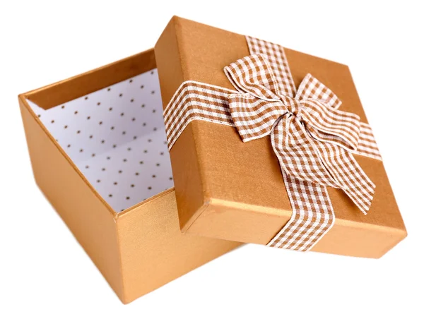 Caja de regalo abierta aislada en blanco — Foto de Stock