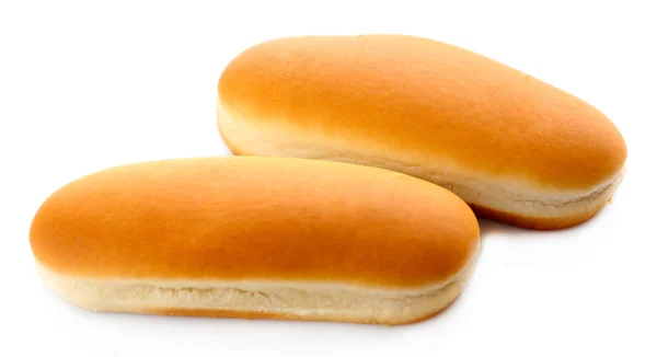 Panini per hot dog isolati su bianco — Foto Stock