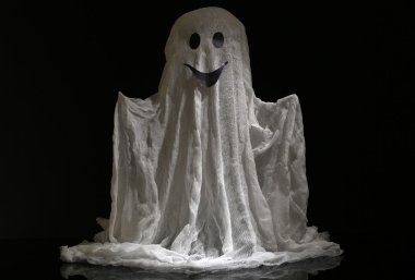 Cadılar Bayramı ghost, Black üzerinde izole