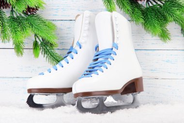 ahşap arka plan artistik paten