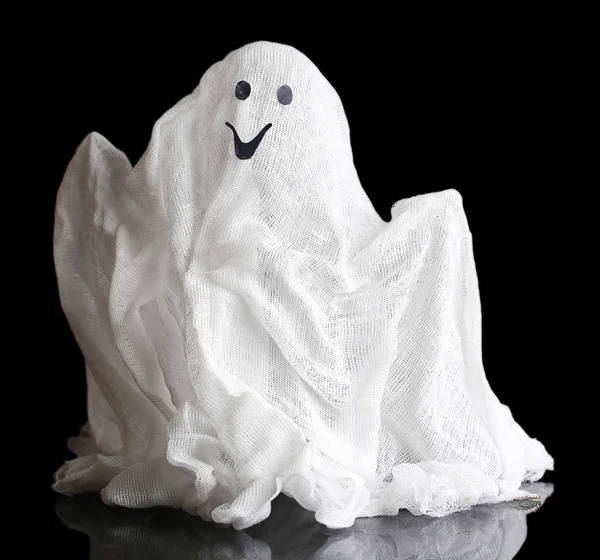 Fantasma de Halloween, aislado en negro — Foto de Stock