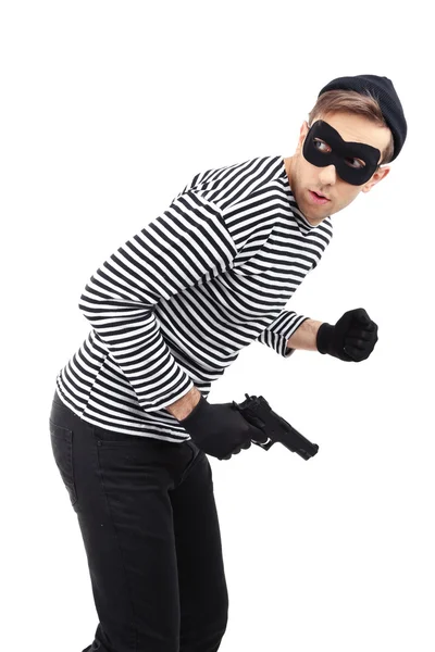 Thief isolated on white — Stock Photo, Image