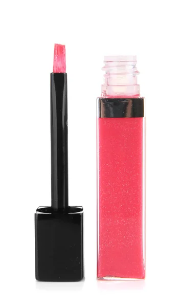 Beautiful lip gloss, isolated on white — Stock Photo, Image