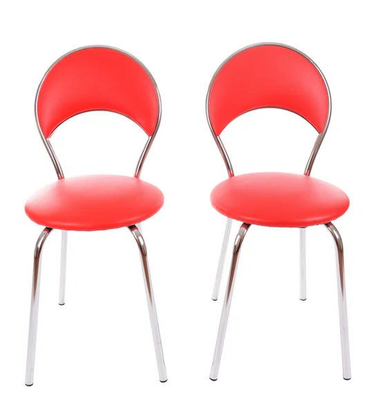 Modern deri koltukları beyaz izole — Stok fotoğraf