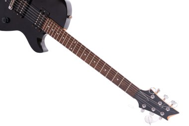 elektro gitar beyazda izole