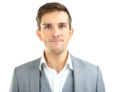 genç adam beyaz izole