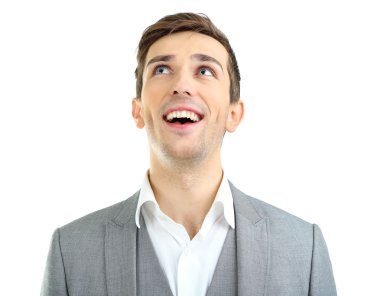 genç adam beyaz izole