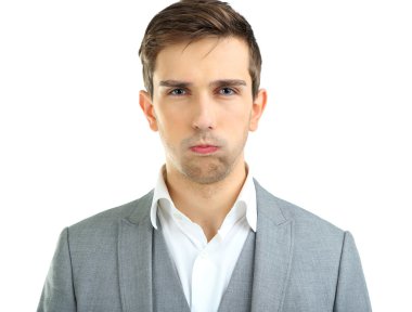 genç adam beyaz izole