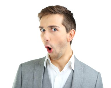 genç adam beyaz izole