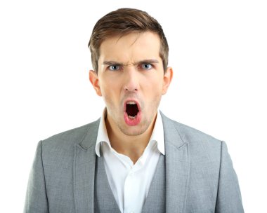 genç adam beyaz izole