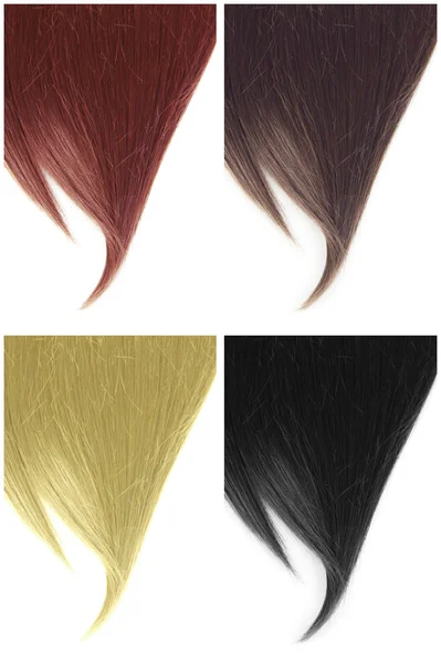 Vzorky barev vlasů — Stock fotografie