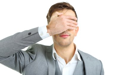 genç adam beyaz izole