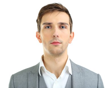 genç adam beyaz izole