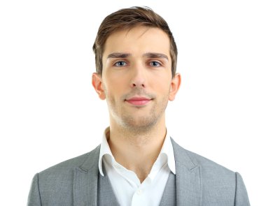 beyaz izole yakışıklı genç