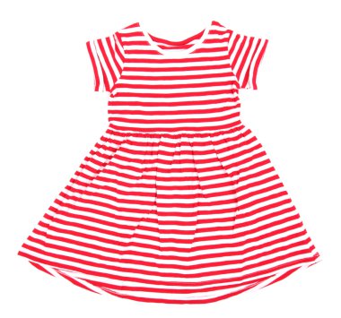 beyaz izole küçük bir kız için güzel bir elbise