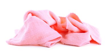 renkli havlu üzerinde beyaz izole