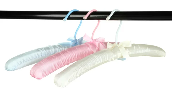Beautiful hangers isolated on white — Stock Photo, Image