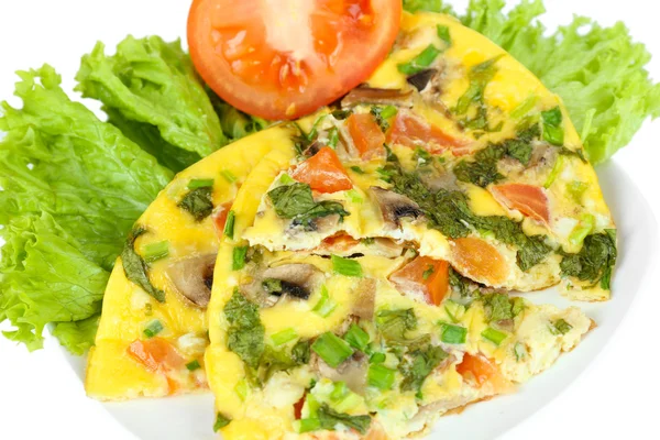 Omelet with mushrooms closeup — Stock Photo, Image