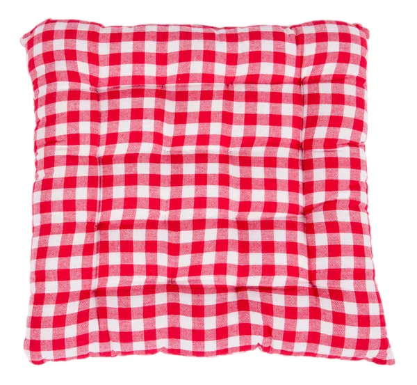 Square pillow isolated on white — Stock Photo, Image