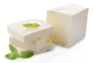 Beyaz izole lezzetli tereyağı