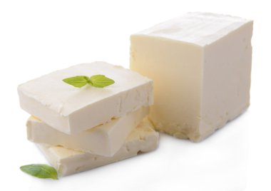 Beyaz izole lezzetli tereyağı