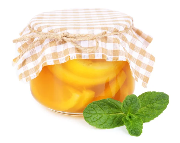 Confiture de citron savoureux isolé sur blanc — Photo