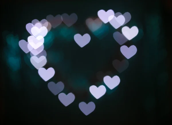 Cuore luminoso bokeh sfondo — Foto Stock