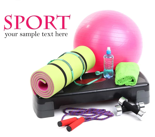 farklı araçları üzerinde beyaz izole fitness için