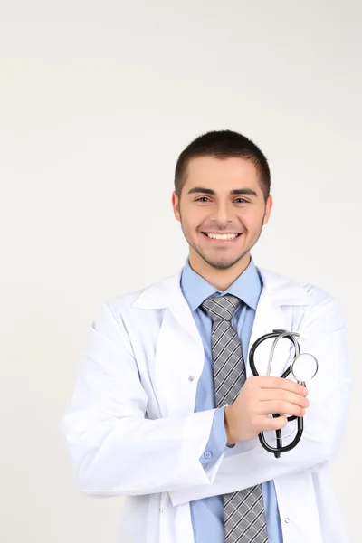 Homme Docteur isolé sur fond blanc — Photo