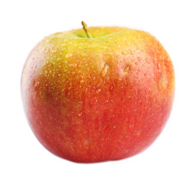 beyaz izole taze kırmızı elma