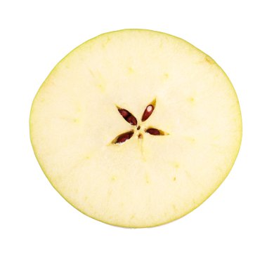 beyaz izole taze elma dilim