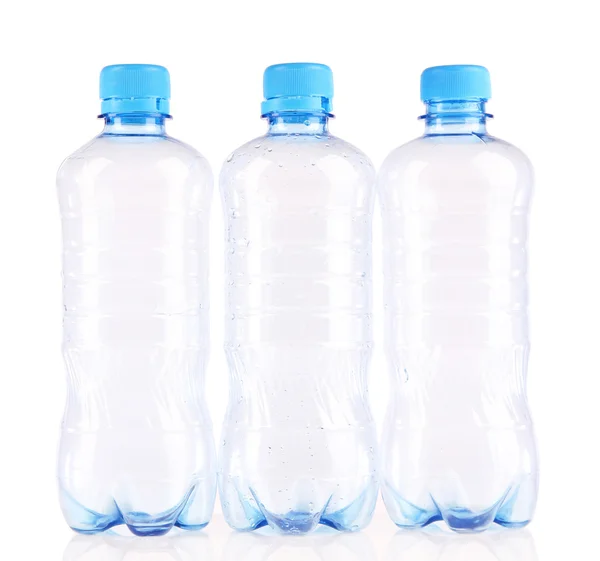 Bottiglie di plastica isolate su bianco — Foto Stock