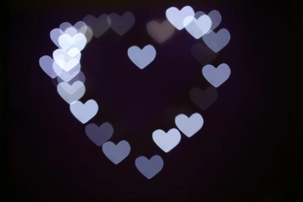 Cuore luminoso bokeh sfondo — Foto Stock