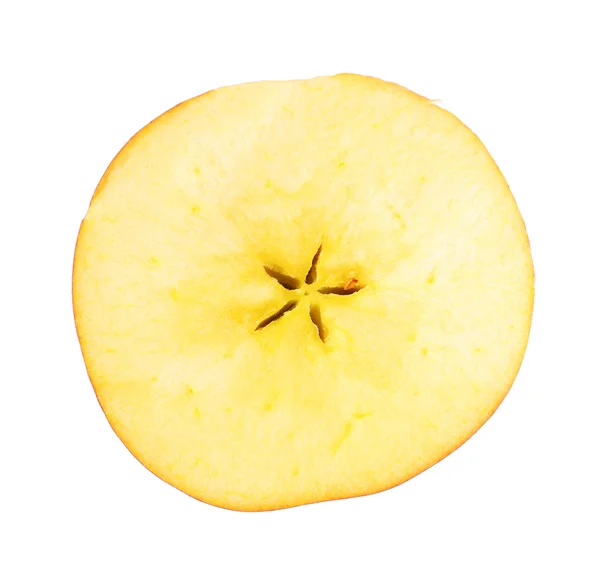 白で隔離され、新鮮なリンゴのスライス — ストック写真