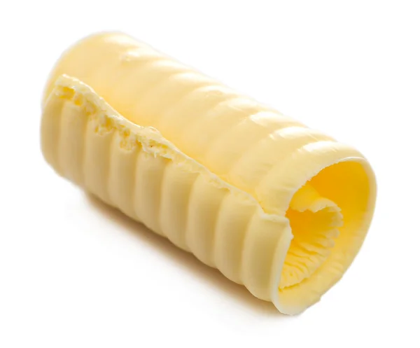 Fio de manteiga fresca, isolado sobre branco — Fotografia de Stock