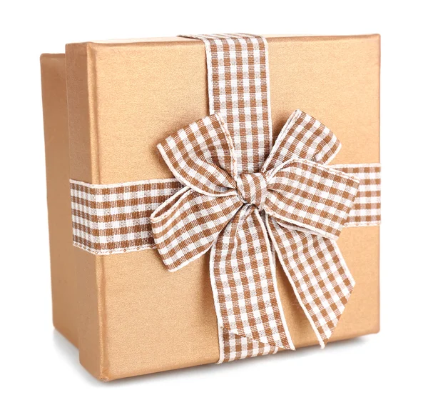 Подарункова коробка ізольована на білому — стокове фото
