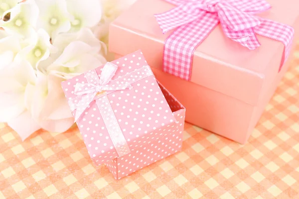 Gift boxes close up — Stock Photo, Image