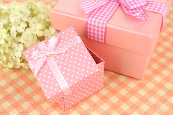 Gift boxes close up — Stock Photo, Image