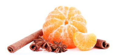 Olgun tatlı Kızıl ve beyaz izole baharat