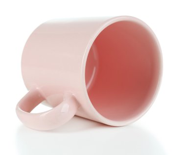 boş kupa üzerinde beyaz izole